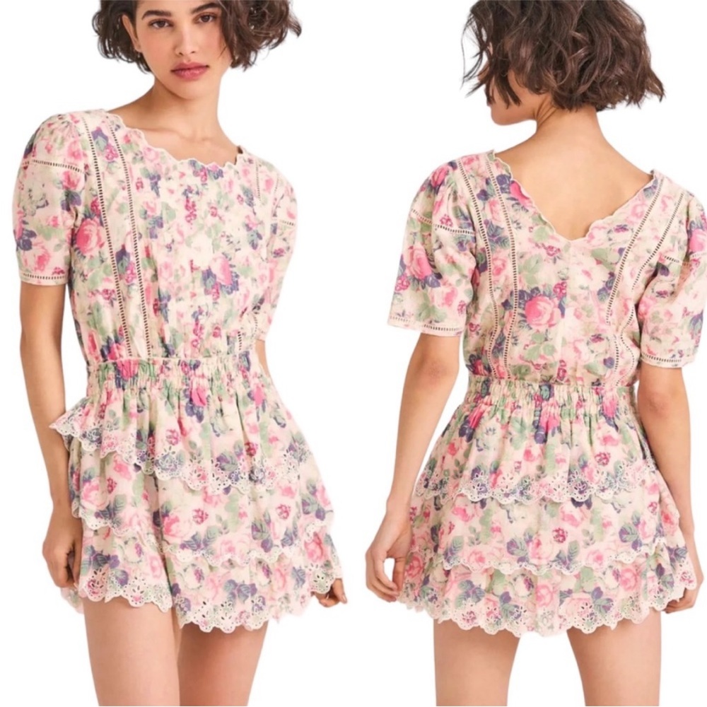 NWT LoveShackFancy Mavis Dress in Veiled Kiss size P 🌸 🌷 🌺
